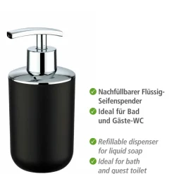 Wenko Seifenspender Brasil schwarz 320 ml