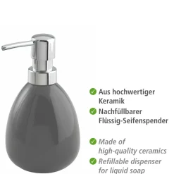 Wenko Seifenspender Polaris grau 390 ml