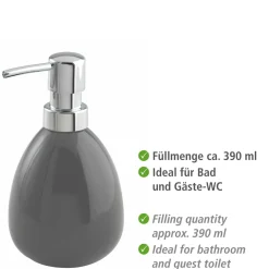 Wenko Seifenspender Polaris grau 390 ml