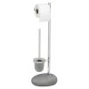 Wenko Stand WC-Garnitur Pebble Stone grau