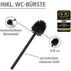 Wenko Stand WC-Garnitur Rivalta schwarz