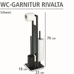 Wenko Stand WC-Garnitur Rivalta schwarz
