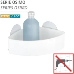 Wenko Static-Loc Eckablage Osimo weiß