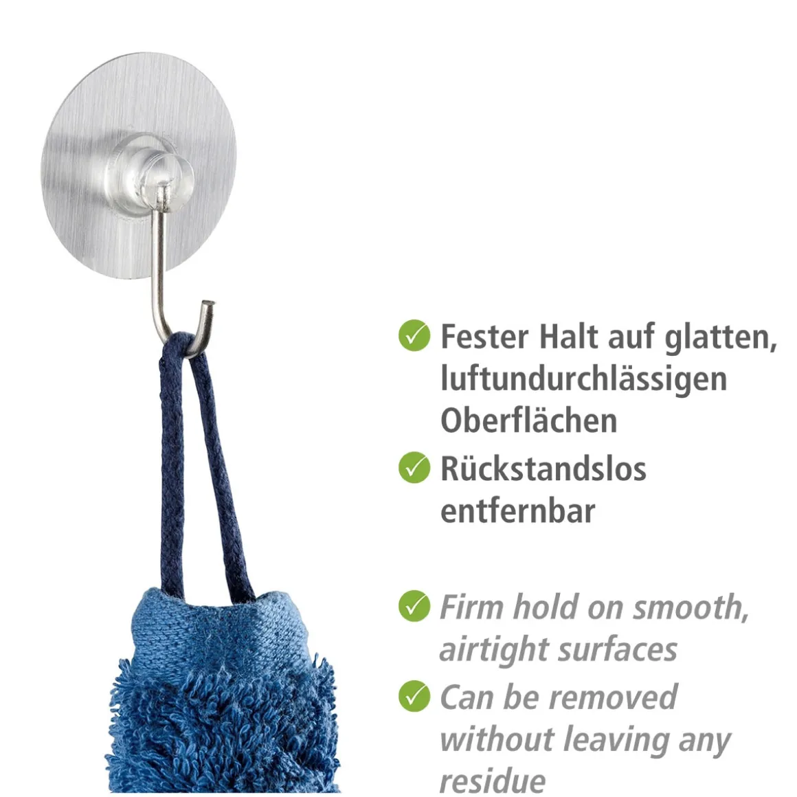 Wenko Static-Loc Nickelhaken Osimo 4er Set