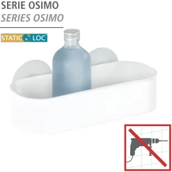 Wenko Static-Loc Wandablage Osimo weiß