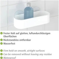 Wenko Static-Loc Wandablage Osimo weiß