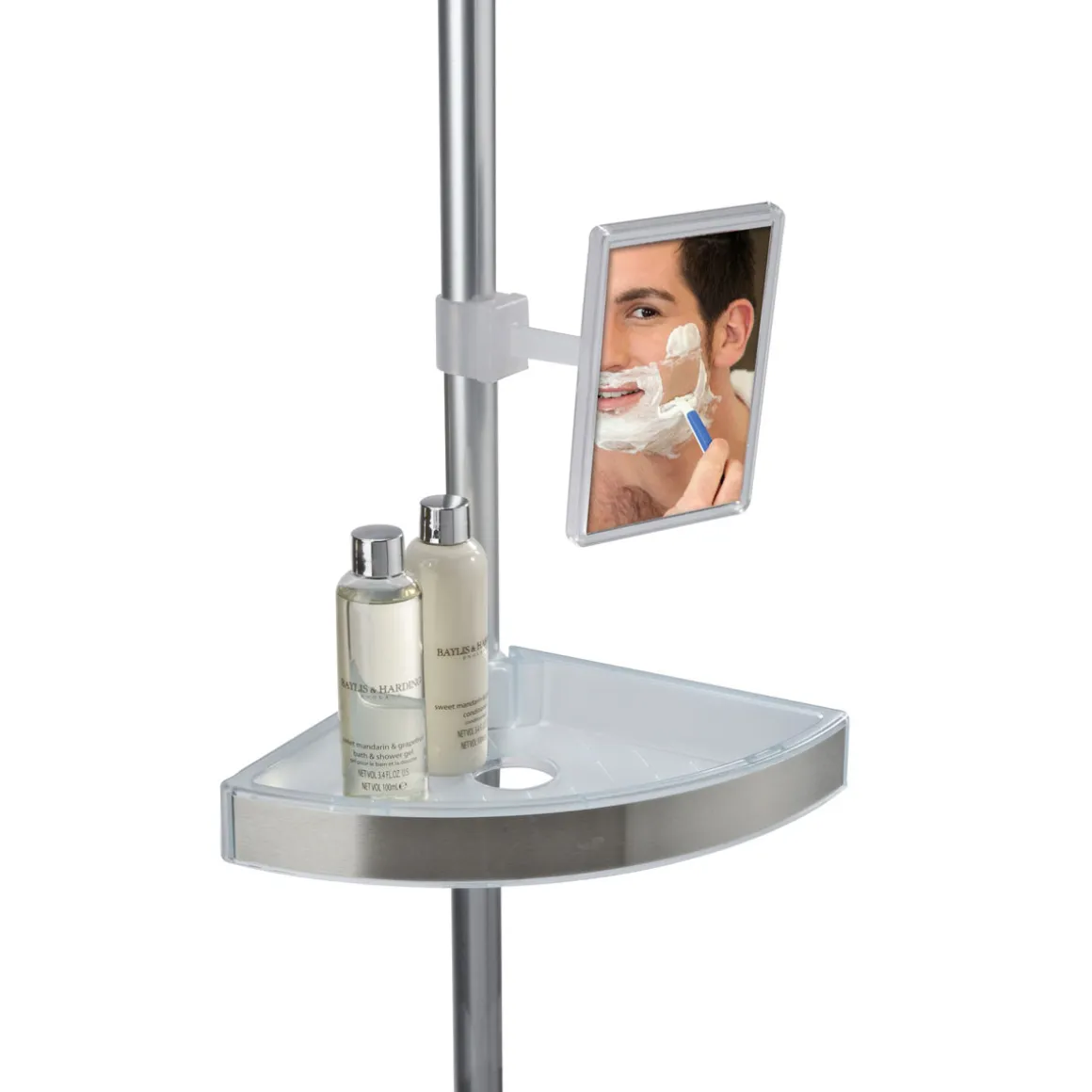 Wenko Teleskop Duschecke Premium satiniert