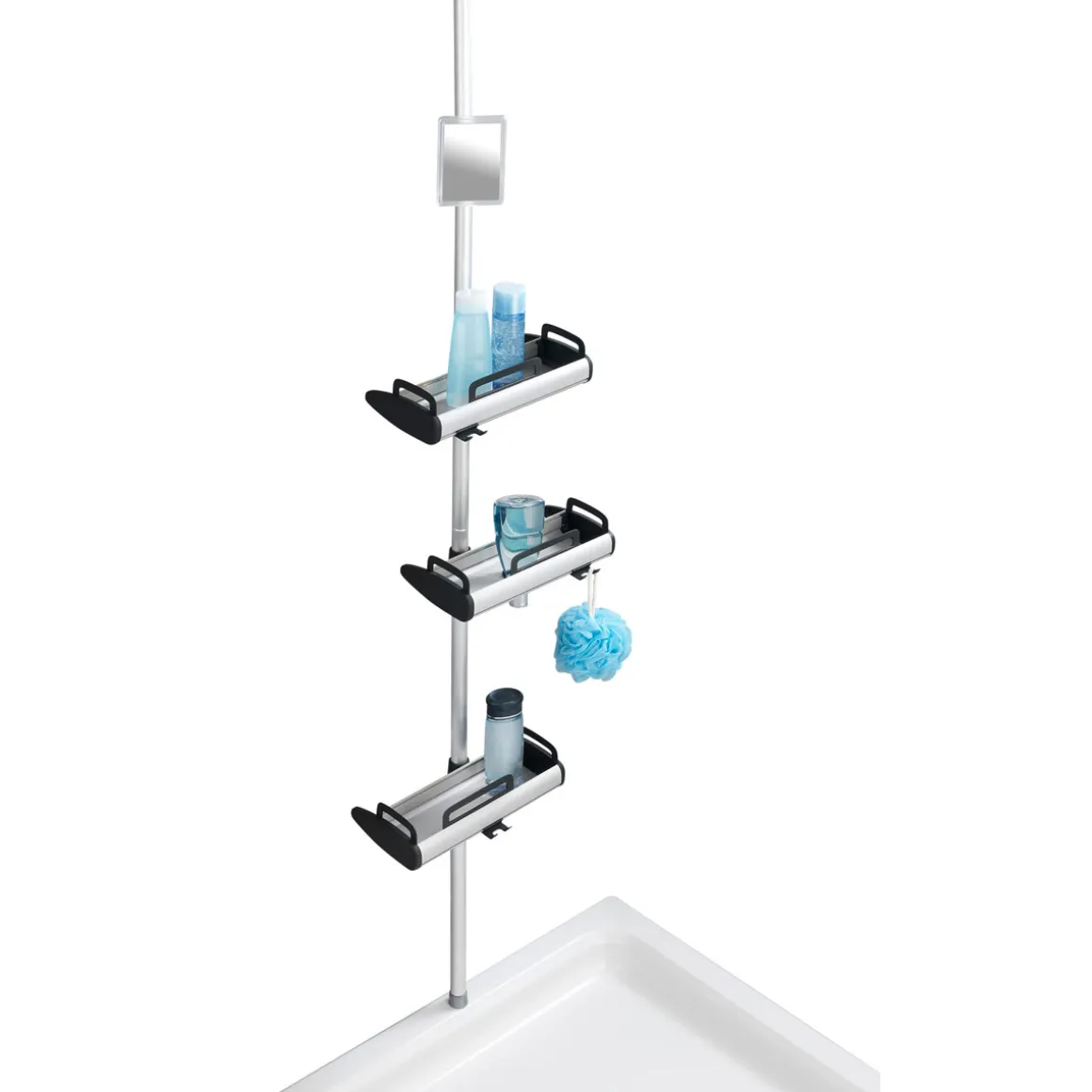 Wenko Teleskop Dusch-Regal Line mit 3 Ablagen