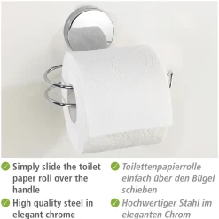 Wenko Toilettenpapierhalter Osimo Befestigen ohne bohren Static-Loc Plus