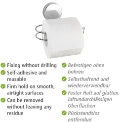 Wenko Toilettenpapierhalter Osimo Befestigen ohne bohren Static-Loc Plus