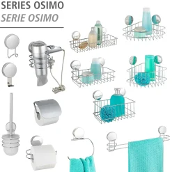 Wenko Toilettenpapierhalter Osimo Befestigen ohne bohren Static-Loc Plus