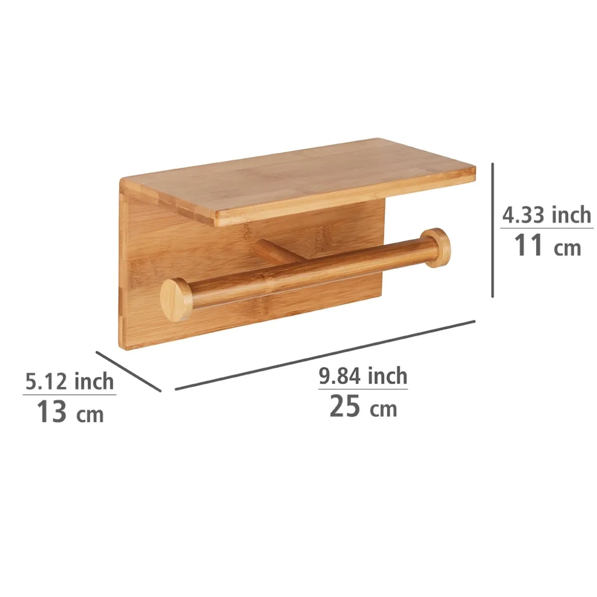 Wenko Toilettenpapierhalter Duo Bambusa