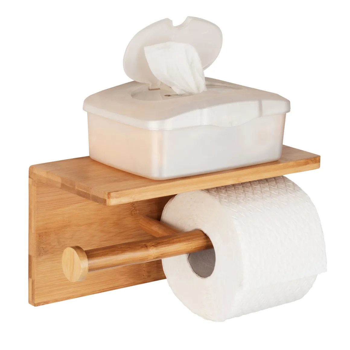 Wenko Toilettenpapierhalter Duo Bambusa