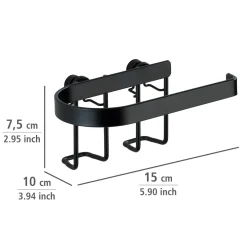 Wenko Toilettenpapierhalter Classic Plus schwarz