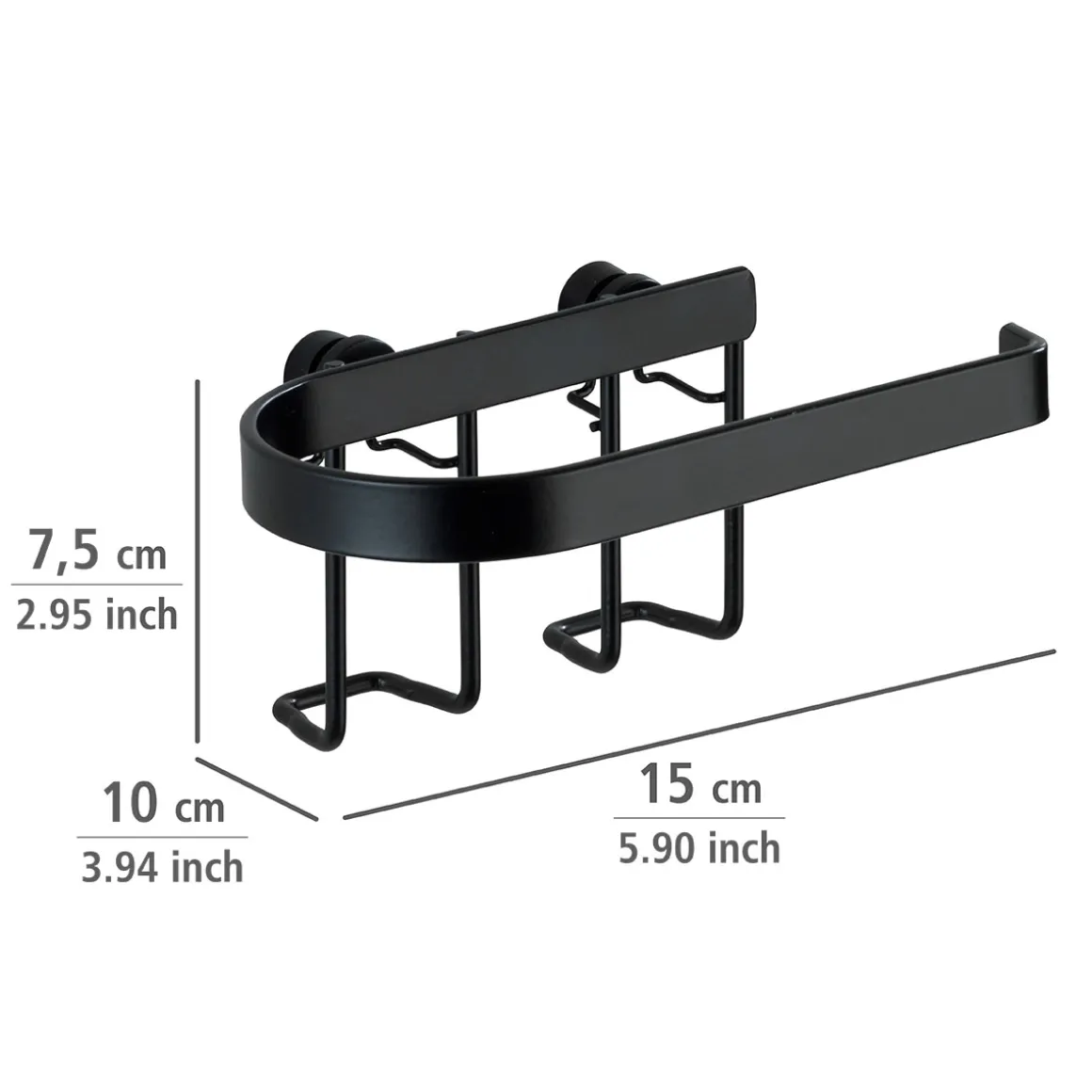 Wenko Toilettenpapierhalter Classic Plus schwarz