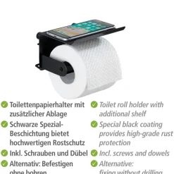 Wenko Toilettenpapierhalter Classic Plus schwarz