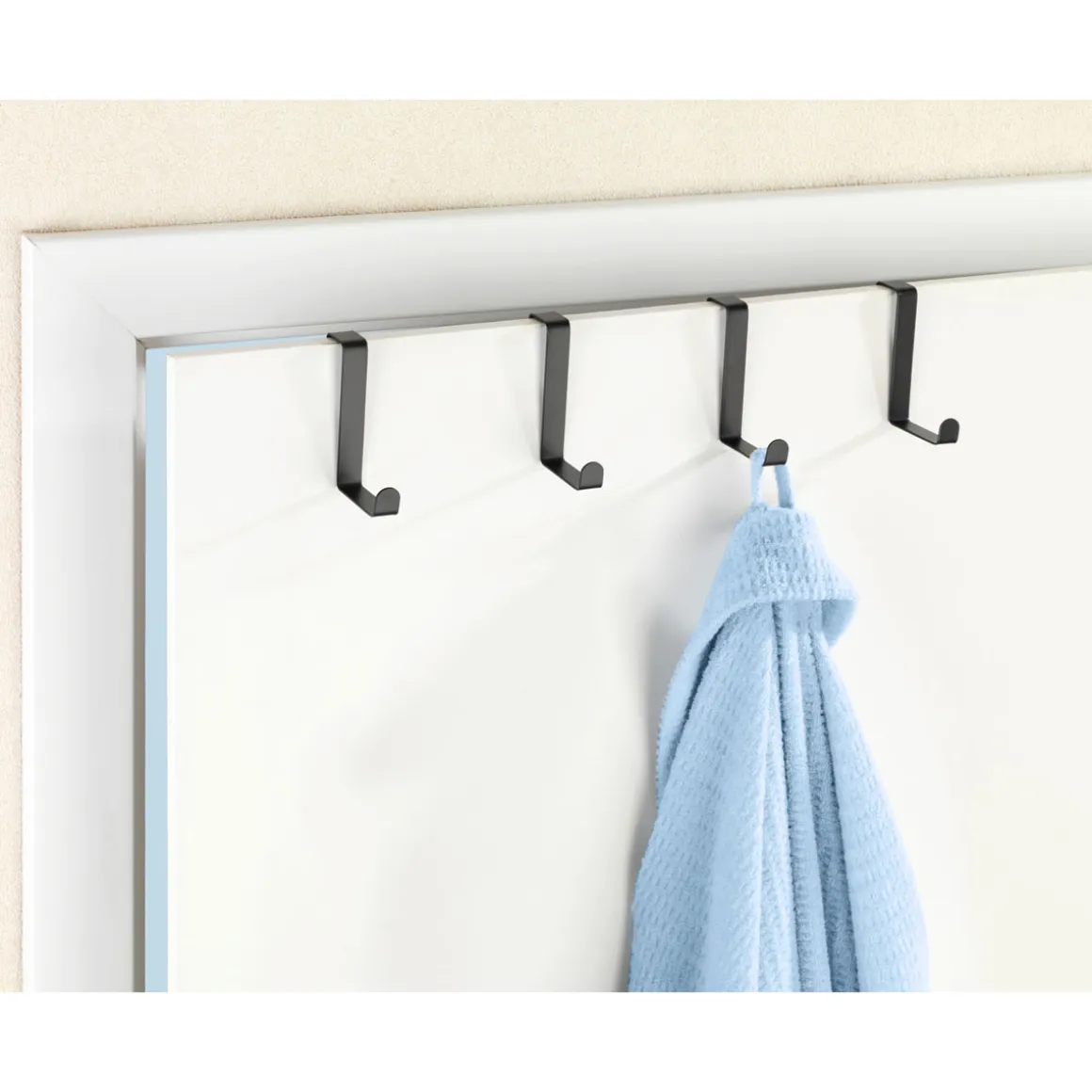 Wenko Türgarderobenhaken schwarz 4er Set