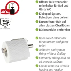 Wenko Turbo-Loc Toilettenpapierhalter Orea Shine