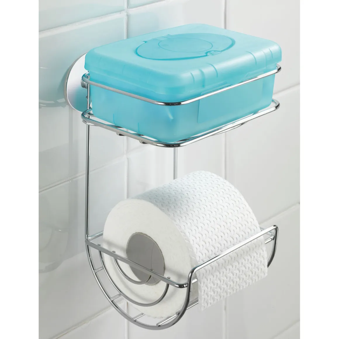 Wenko Turbo-Loc Toilettenpapierhalter mit Ablage