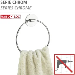 Wenko Turbo-Loc Wand Handtuchring