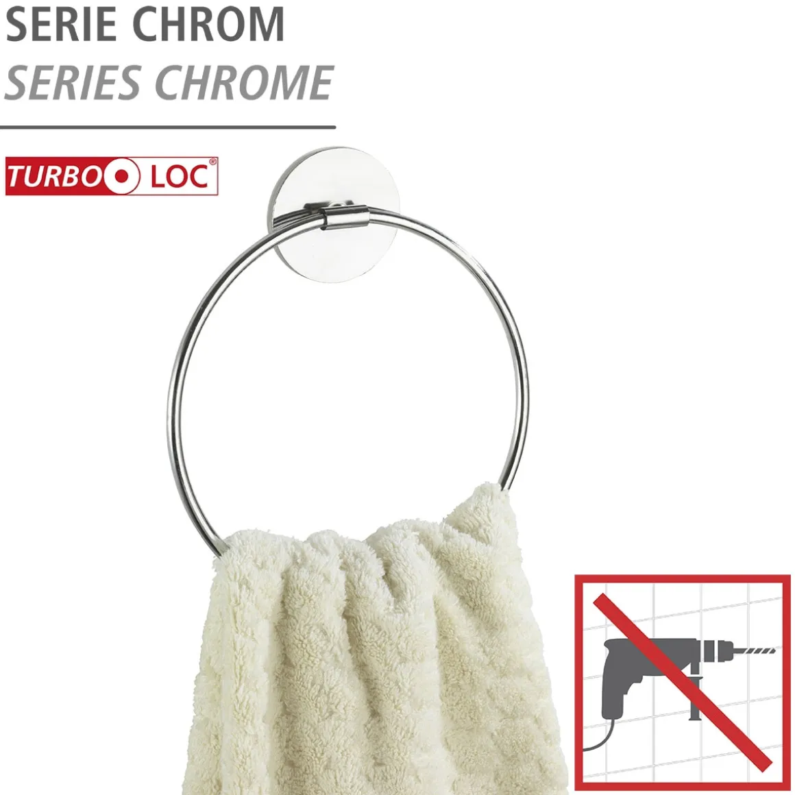 Wenko Turbo-Loc Wand Handtuchring