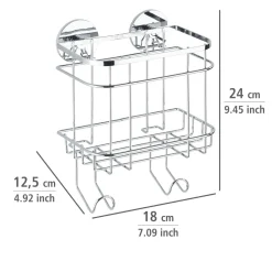 Wenko Turbo-Loc Wandkorb mit Haken