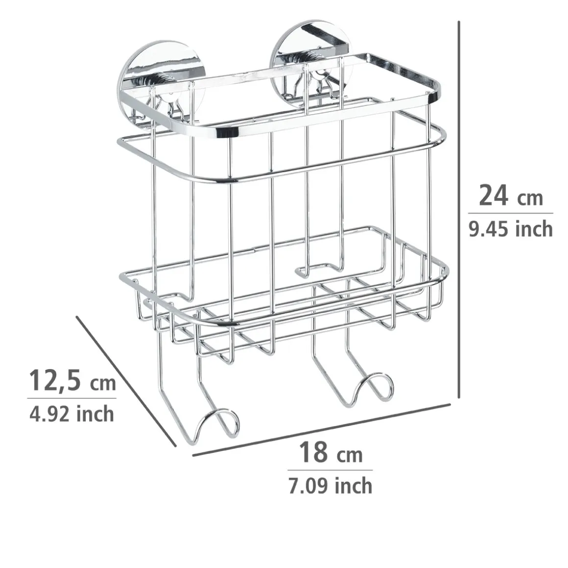 Wenko Turbo-Loc Wandkorb mit Haken