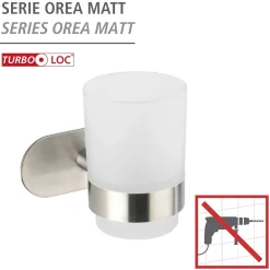 Wenko Turbo-Loc Zahnputzbecherhalter Uno Orea matt