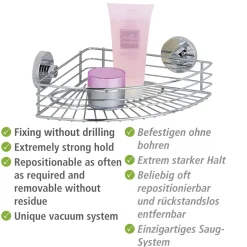 Wenko Vacuum-Loc Eckablage Bari