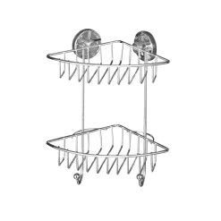 Wenko Vacuum-Loc Eckregal Bari 2 Etagen
