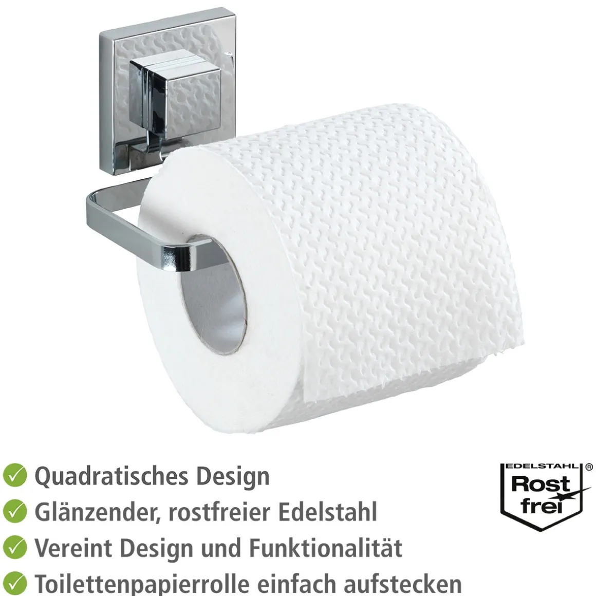 Wenko Vacuum-Loc Toilettenpapierhalter Quadro