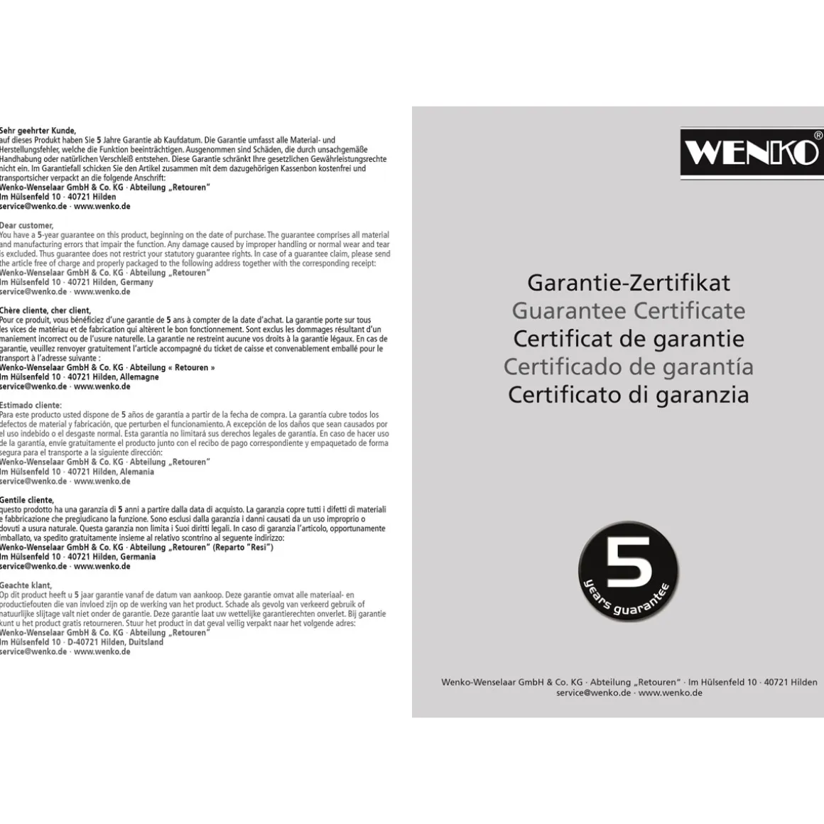 Wenko Vacuum-Loc Wandhaken Quadro 2er Set