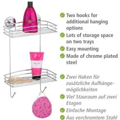 Wenko Vacuum-Loc Wandregal 2 Etagen