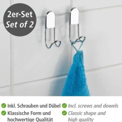 Wenko Wandhaken Classic 2er Set