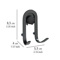 Wenko Wandhaken Classic Plus schwarz 2er Set