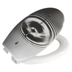 Wenko WC-Sitz Waterdrop Grau antibakteriell mit Absenkautomatik