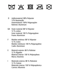 Wenko Wäschesammler Cordoba grau 68 l