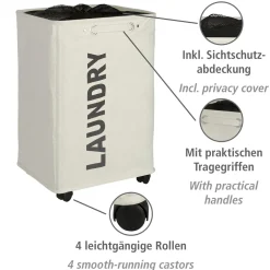 Wenko Wäschesammler Quadro beige 79 l