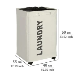 Wenko Wäschesammler Quadro beige 79 l