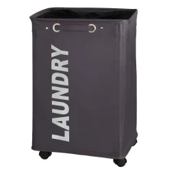 Wenko Wäschesammler Quadro grau 79 l