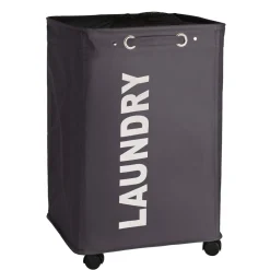 Wenko Wäschesammler Quadro grau 79 l