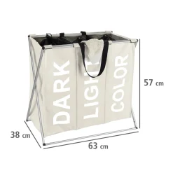 Wenko Wäschesammler Trio beige 130 l
