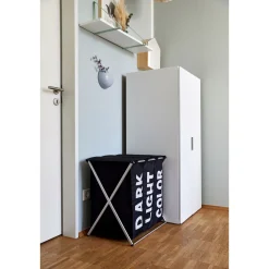 Wenko Wäschesammler Trio schwarz 118 l