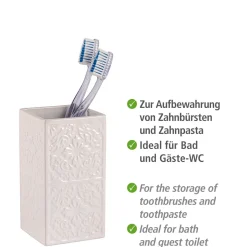 Wenko Zahnputzbecher Cordoba weiß