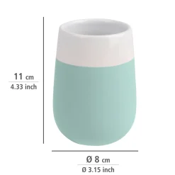 Wenko Zahnputzbecher Malta mint/weiß
