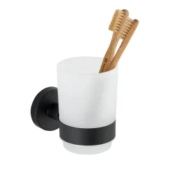Wenko Zahnputzbecher Uno Bosio schwarz