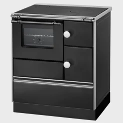 Westminster Holzherd K76-70, Farbe: Schwarz, Backrohr 7,3kW