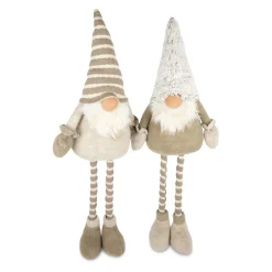 Wichtel mit Ausziehbeinen Stoff 21 x 12 x 52 x 75 cm braun