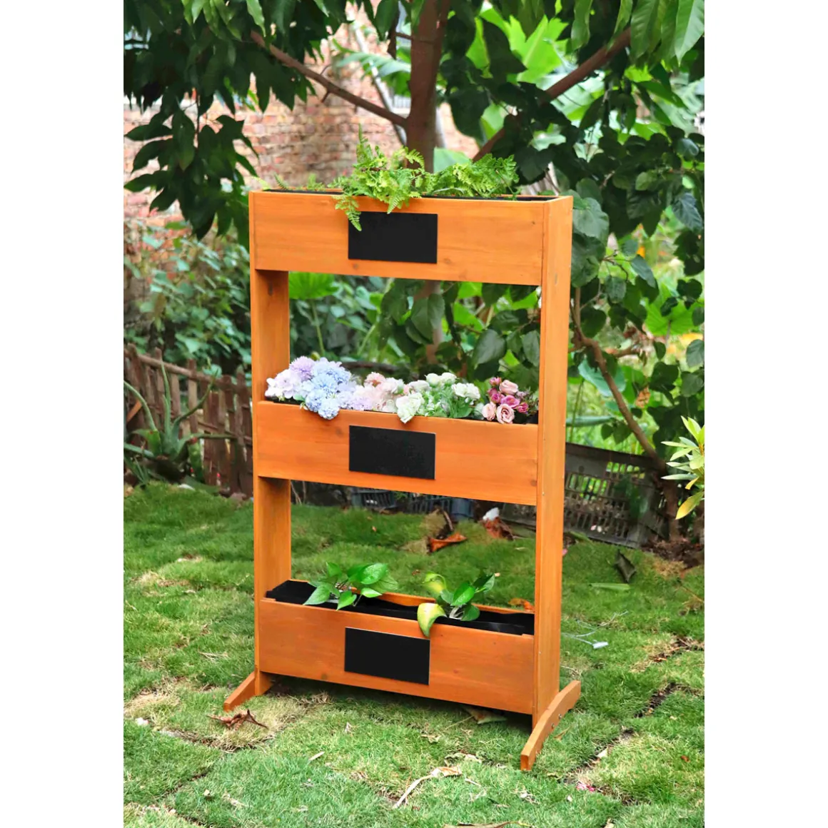 Wingart Vertikales Hochbeet aus Holz braun
