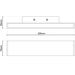 WL Dubai Metall/KS chromeLxBxH 32x7x5,5cm